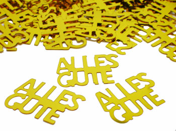 Alles Gute, Good Luck in German Word Confetti